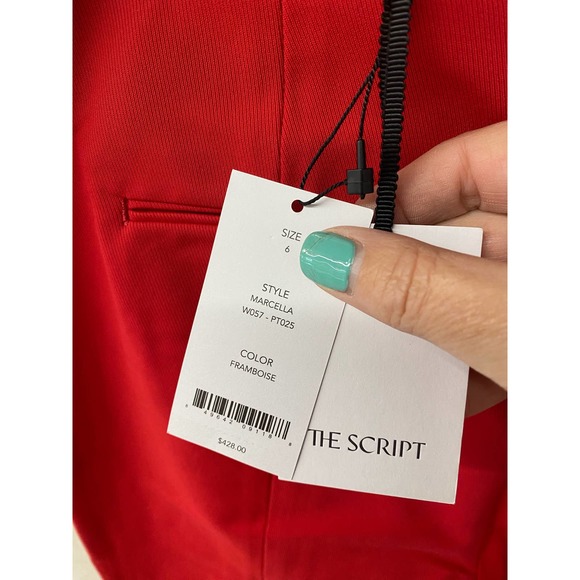 The Script Pants Style Marcella Color Framboise Size 6 - Picture 3 of 7